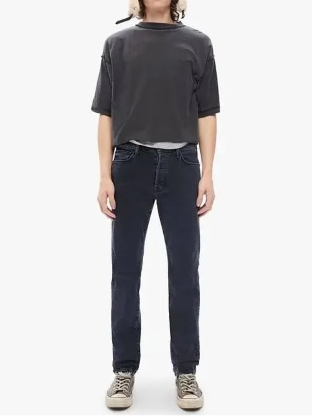 NWOT Mother denim MR Men's Slim Straight Black Jeans